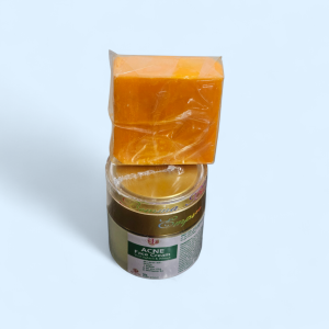 Acne Face cream + Acne Flawless Orange Face Soap. products.
