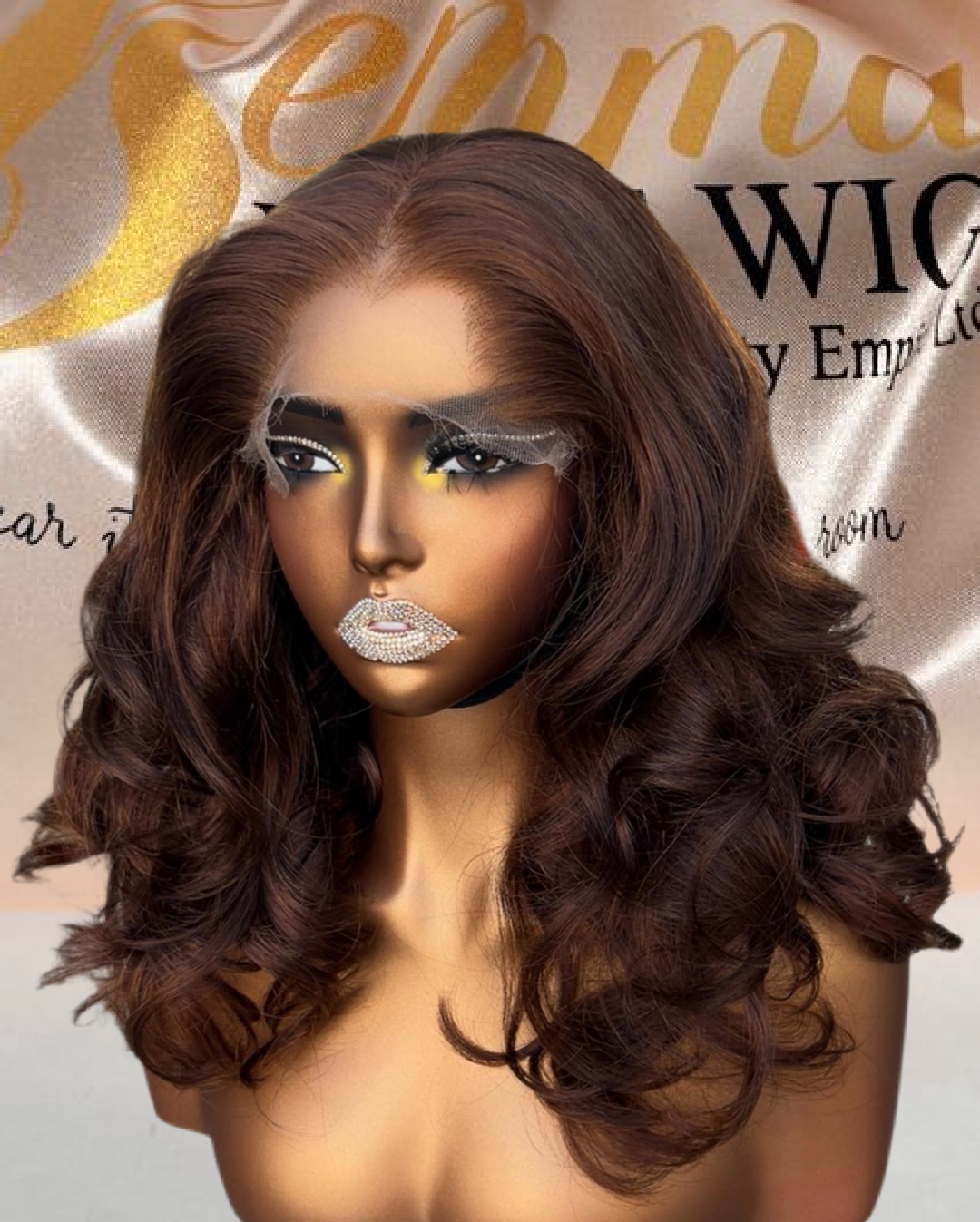 HD lace 9by6 Raw virgin human hair wig #4. 250% density. 14inches Glueless - Image 3