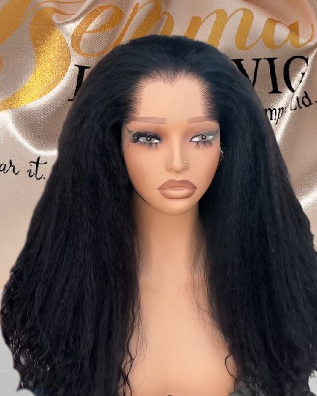 HD lace 9by6 Closure. Raw virgin human hair kinky straight with curly tips 180% density. 18inches. PRE-ORDER 10-14DAYS - Image 4