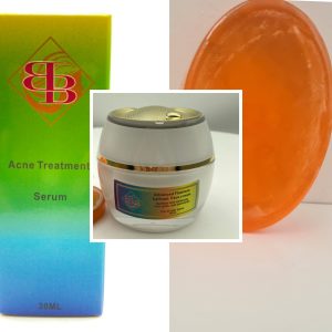Acne and pimple Treatment Trio set. Face Cream + Soap +Serum