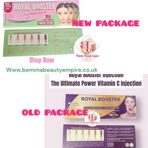 Royal Booster injection the ultimate power vitamin C injection.2025 Edition. Newly improve & New Package.