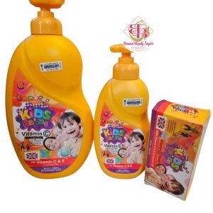 Unique kids and teens vitamin C lotion+ Shower gel +Soap 3pcs