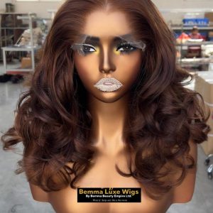 HD lace 9by6 Raw virgin human hair wig #4. 250% density. 14inches Glueless