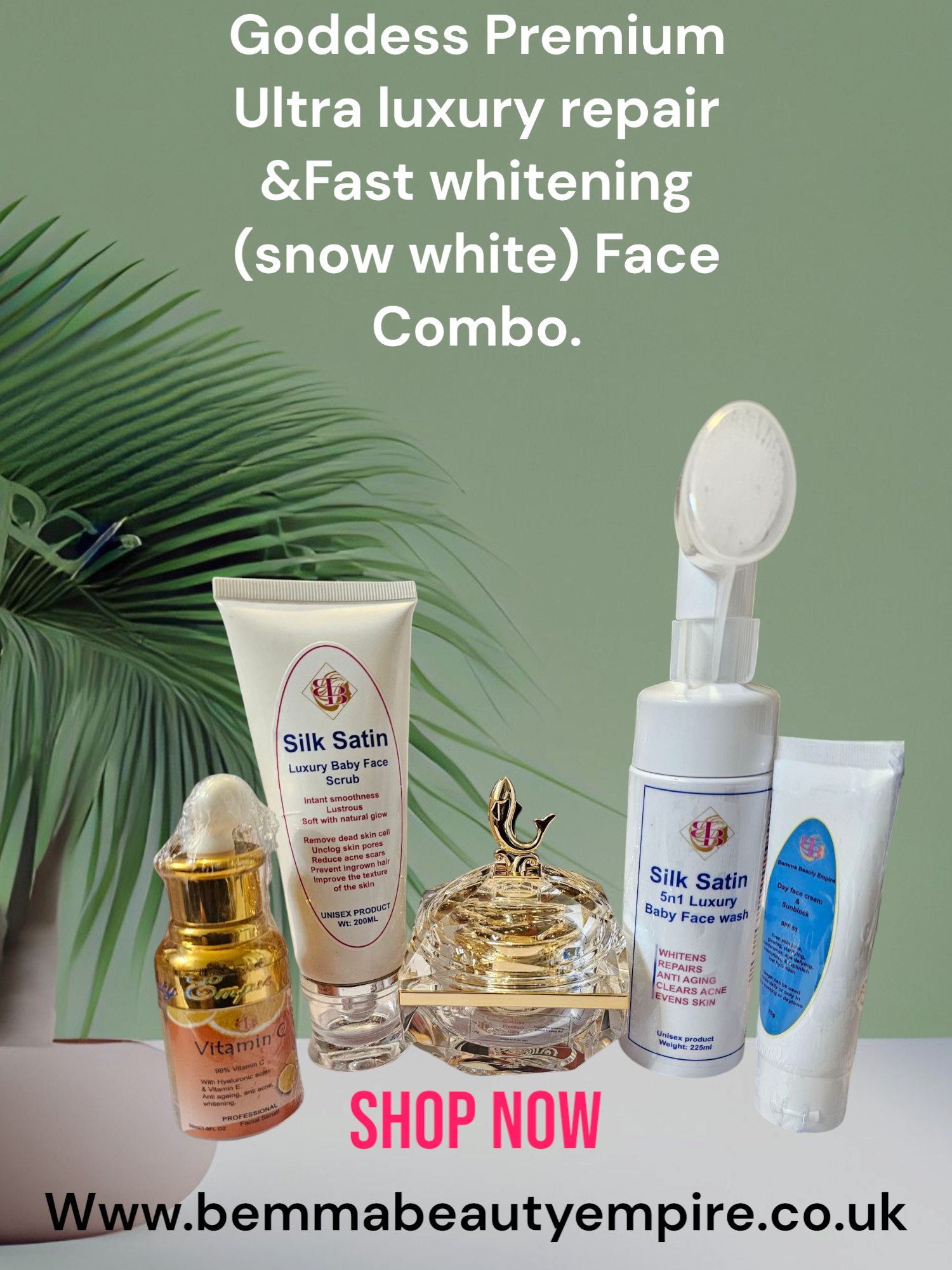 Goddess Premium Ultra Luxury Repair & Fast Whitening 5n1 Facial Combo. New