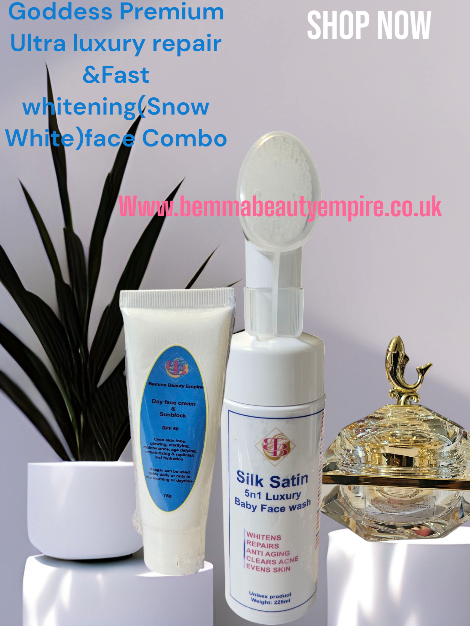 Goddess Premium Ultra Luxury Repair & Fast Whitening (snow White)3n1 Face combo.