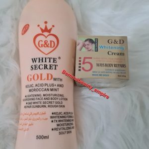 G and D (G&D) white extract Argan and Shea butter lotion + face cream 2n1pcs