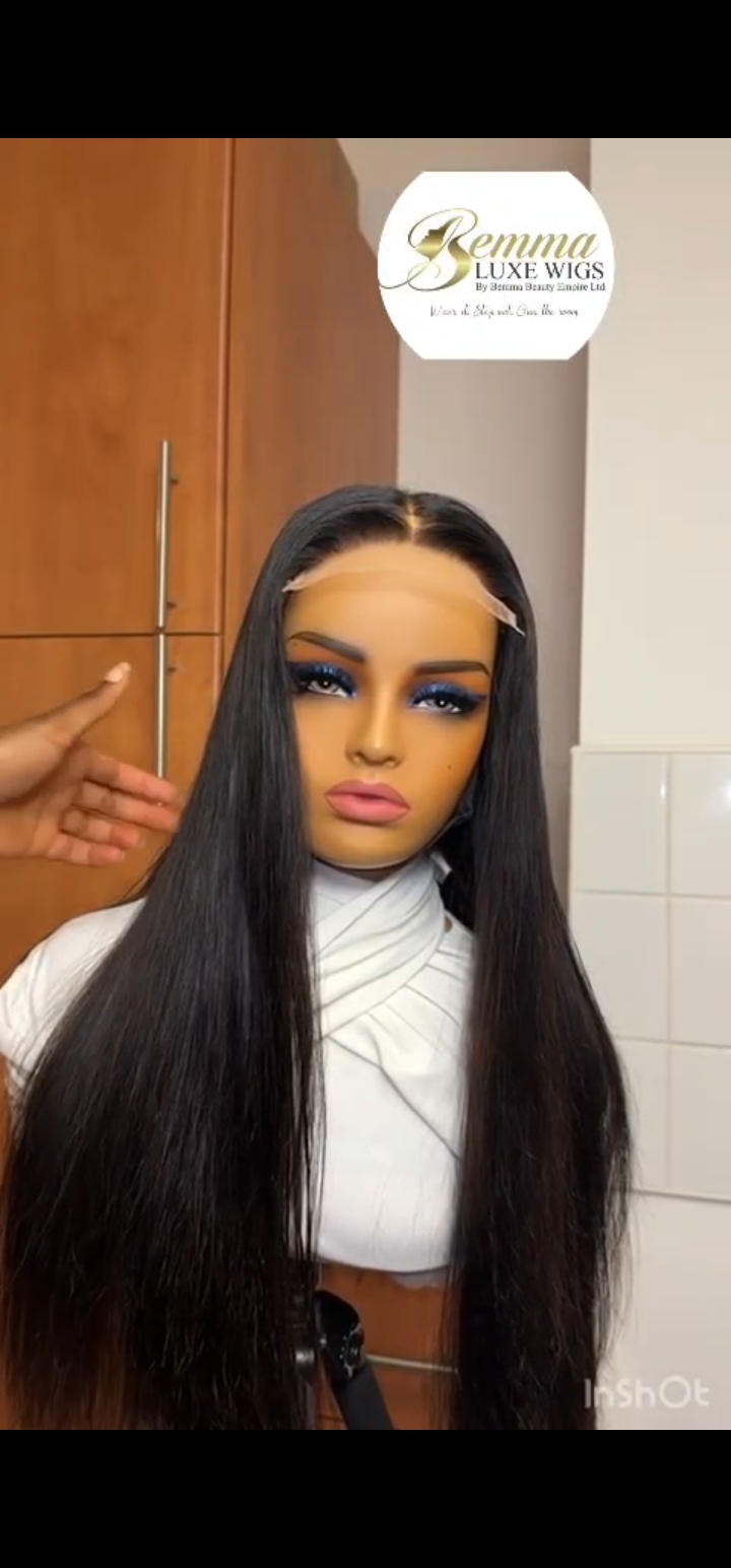 Raw virgin human hair sdd 22inches straight 5by5 closure